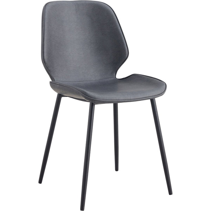 Side Dining Chair PU leather seat Light Grey |  GSYH003LG Makfry