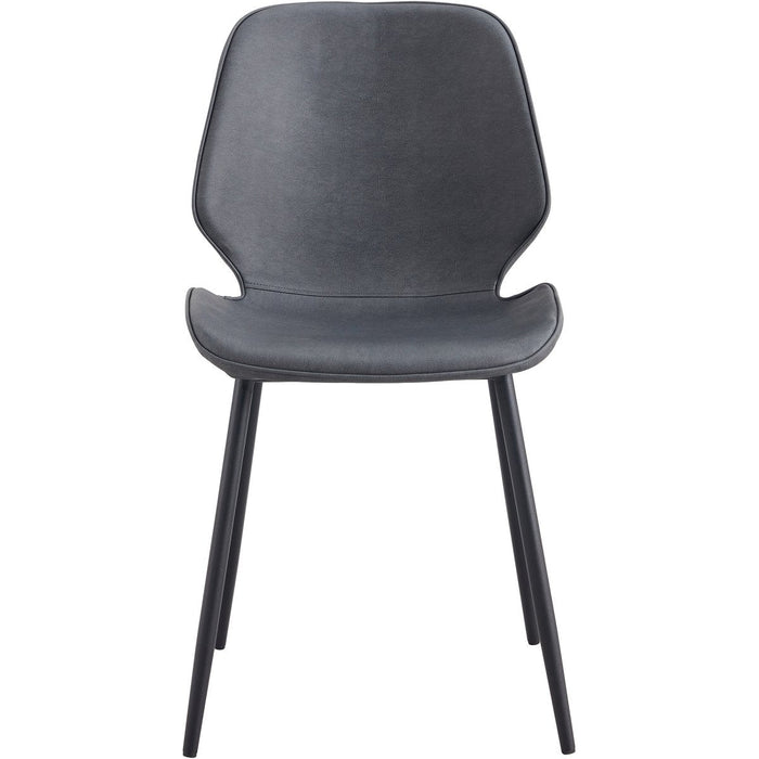 Side Dining Chair PU leather seat Light Grey |  GSYH003LG Makfry