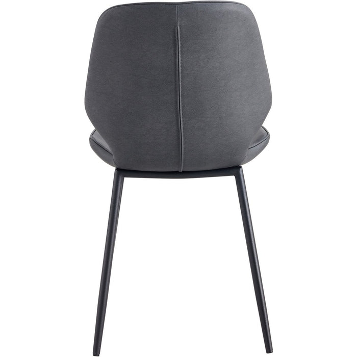 Side Dining Chair PU leather seat Light Grey |  GSYH003LG Makfry
