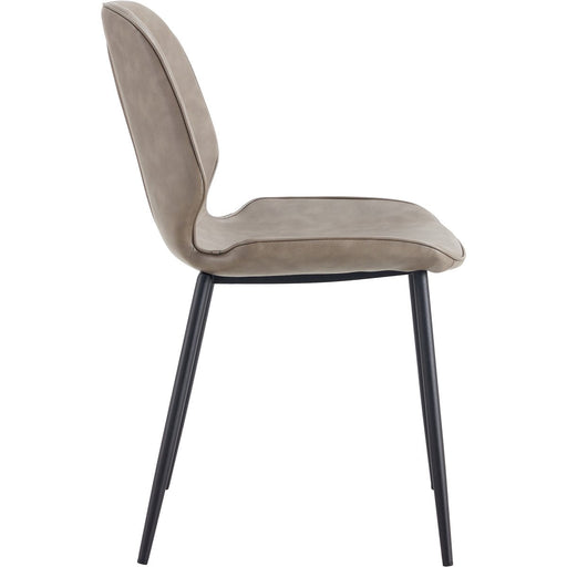 Side Dining Chair PU leather seat Natural |  GSYH003N Makfry