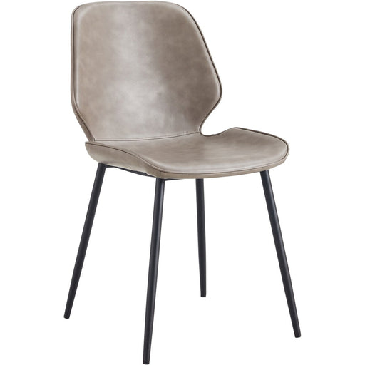 Side Dining Chair PU leather seat Natural |  GSYH003N Makfry