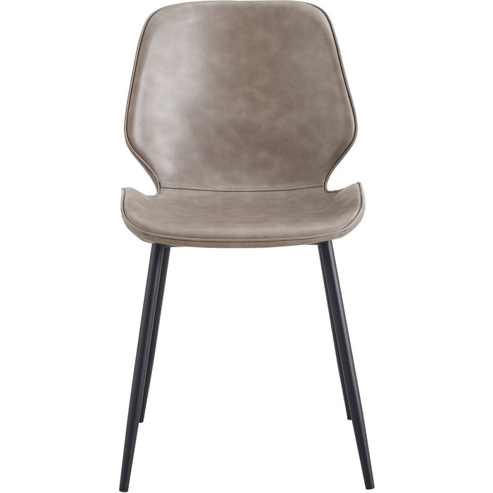 Side Dining Chair PU leather seat Natural |  GSYH003N Makfry