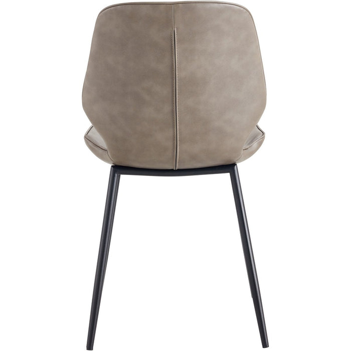 Side Dining Chair PU leather seat Natural |  GSYH003N Makfry