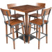 Rustic Style Barstool with Backrest Antique Walnut |  GSW0236B Makfry