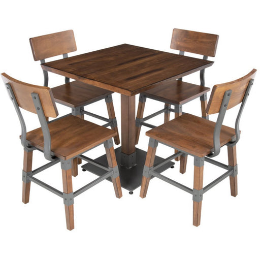Rustic Bistro Table Walnut Top 600x600mm Indoors | Gs10143 Table24 Makfry