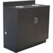 Double Waste Bin Enclosure Cabinet With Drop Hole 1138x560x1160mm Black | Gs30200 Makfry