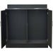 Double Waste Bin Enclosure Cabinet With Drop Hole 1138x560x1160mm Black | Gs30200 Makfry
