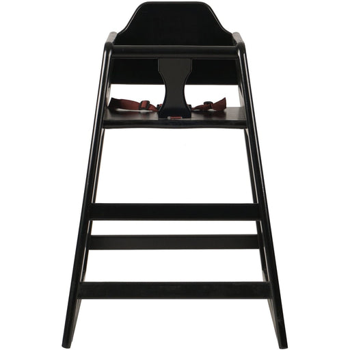 Restaurant Wood High Chair Black |  GS6003BLACK Makfry