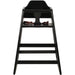 Restaurant Wood High Chair Black |  GS6003BLACK Makfry