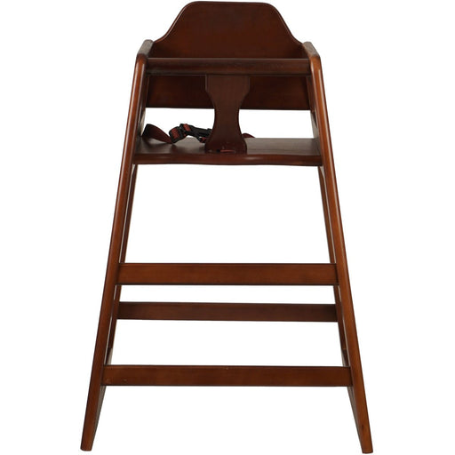 Restaurant Wood High Chair Walnut |  GS6003WALNUT Makfry