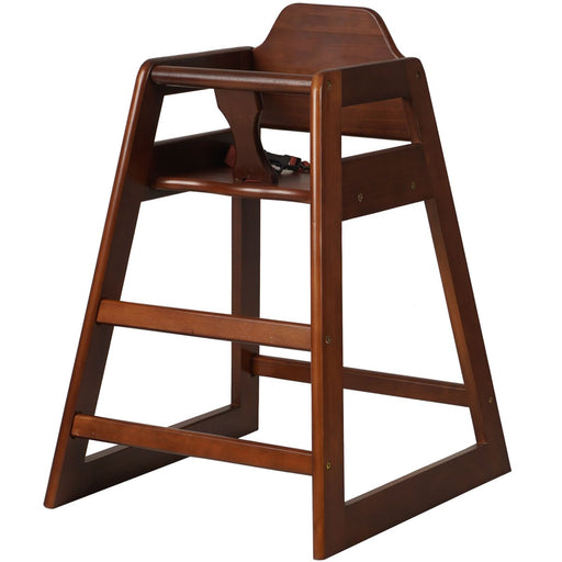 Restaurant Wood High Chair Walnut |  GS6003WALNUT Makfry