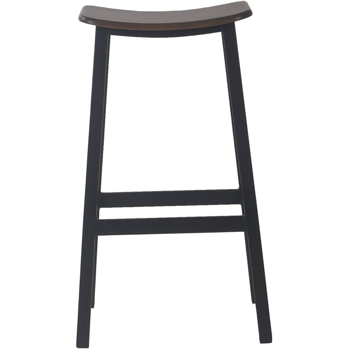Black Steel Barstool with Walnut seat |  GS60502 Makfry