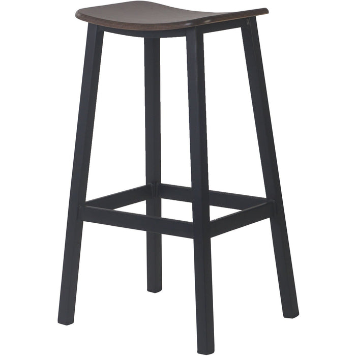 Black Steel Barstool with Walnut seat |  GS60502 Makfry