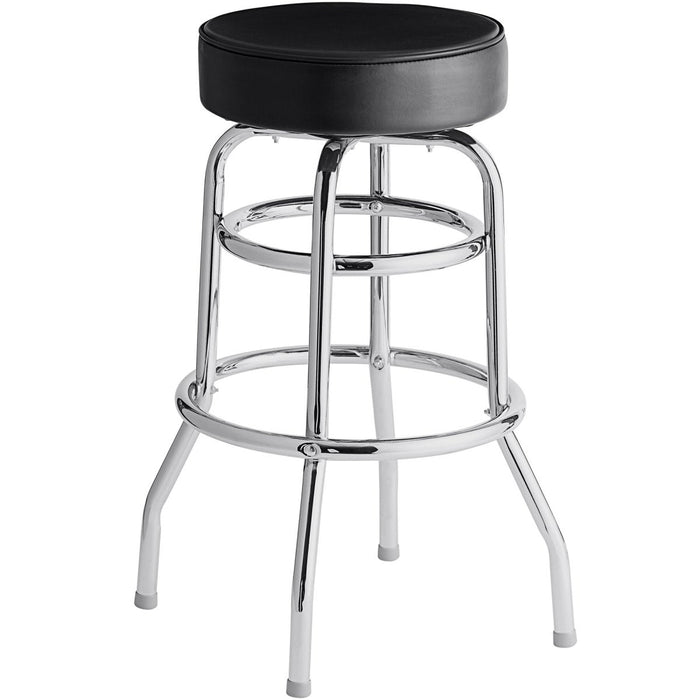 Black Double ring Barstool with Thick seat |  GS605B Makfry