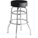 Black Double ring Barstool with Thick seat |  GS605B Makfry