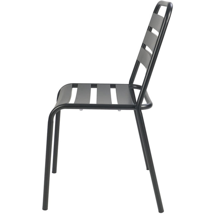 Bistro Side Chair Steel Indoors Black |  GS60790B Makfry