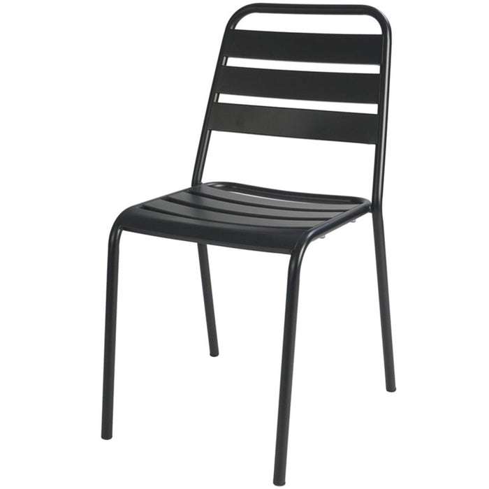 Bistro Side Chair Steel Indoors Black |  GS60790B Makfry