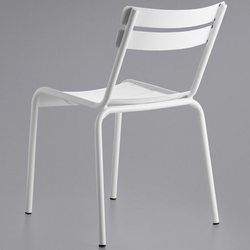Bistro Side Chair Aluminium Indoors & Outdoors White |  GS60859W Makfry