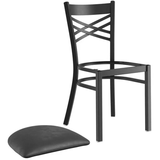 Black Steel Cross Back Chair |  GS6F0BFRAMEBLACK Makfry