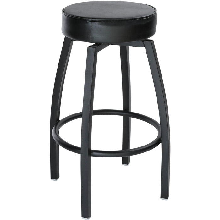 Black Barstool with Upholstered Swivel seat |  GS6P08 Makfry