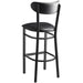 Black Barstool with Vinyl Backrest & Seat |  GS6V6B Makfry