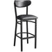 Black Barstool with Vinyl Backrest & Seat |  GS6V6B Makfry