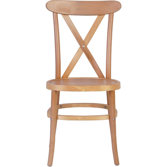 Beech Wood Tuscan Dining Chair Cross Back |  GS90008 Makfry