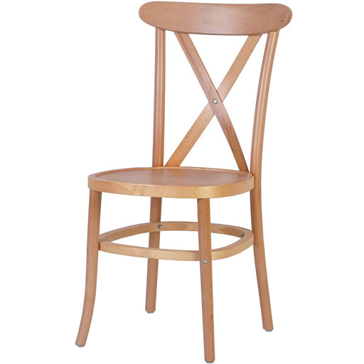 Beech Wood Tuscan Dining Chair Cross Back |  GS90008 Makfry