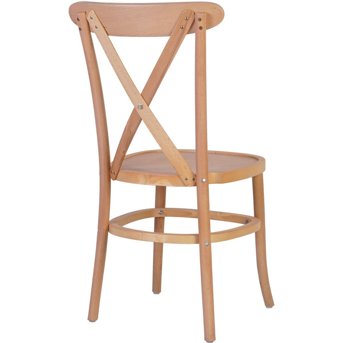 Beech Wood Tuscan Dining Chair Cross Back |  GS90008 Makfry