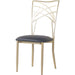 Bistro Dining Chair Metal Cross Back Gold Indoors |  GSE0028 Makfry