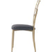 Bistro Dining Chair Metal Cross Back Gold Indoors |  GSE0028 Makfry