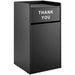 Commercial Rubbish Bin Cabinet &Amp; Tray Shelf 'Thank You' Black | Gslj006 B Makfry
