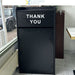 Commercial Rubbish Bin Cabinet &Amp; Tray Shelf 'Thank You' Black | Gslj006 B Makfry