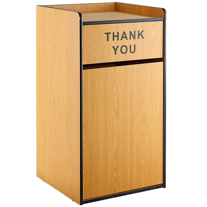 Commercial Rubbish Bin Cabinet &Amp; Tray Shelf 'Thank You' Natural |  Gslj006 N Makfry