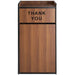 Commercial Rubbish Bin Cabinet &Amp; Tray Shelf 'Thank You' Walnut | Gslj006 W Makfry