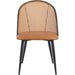 Bistro Rattan Chair with Black Vinyl Seat Round Back |  GSM1023BLACK Makfry