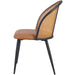 Bistro Rattan Chair with Black Vinyl Seat Round Back |  GSM1023BLACK Makfry