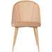 Bistro Rattan Chair with Brown Vinyl Seat Round Back |  GSM1023NATURAL Makfry
