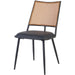 Bistro Rattan Chair with Black Vinyl Seat Square Back |  GSM1024BLACK Makfry