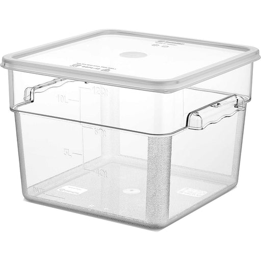 Pack of 6 Food storage Container with lid 11.4 litre 290x300x212mm Polypropylene |  GSPP12+GSPPL12 Makfry