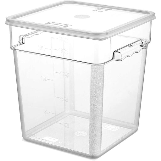 Pack of 6 Food storage Container with lid 17.2 litre 290x300x320mm Polypropylene |  GSPP18+GSPPL12 Makfry