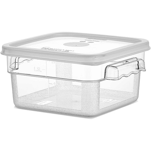 Pack of 12 Food storage Container with lid 1.9 litre 201x189x97mm Polypropylene |  GSPP2+GSPPL2 Makfry