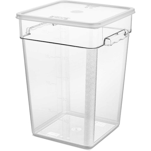 Pack of 6 Food storage Container with lid 20.8 litre 290x300x400mm Polypropylene |  GSPP22+GSPPL12 Makfry