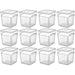 Pack of 12 Food storage Container with lid 7.6 litre 242x232x232mm Polypropylene |  GSPP8+GSPPL6 Makfry