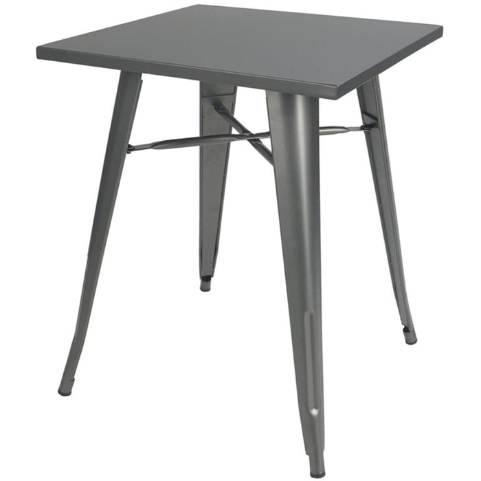 Bistro Table Steel Gun Metal 600x600mm Indoors |  GSTB00124GM Makfry