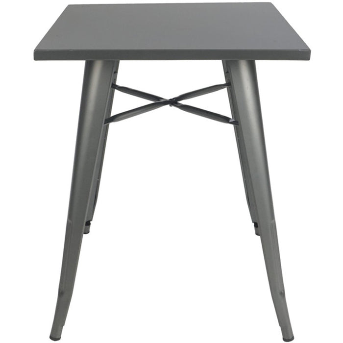 Bistro Table Steel Gun Metal 600x600mm Indoors |  GSTB00124GM Makfry