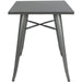 Bistro Table Steel Gun Metal 600x600mm Indoors |  GSTB00124GM Makfry