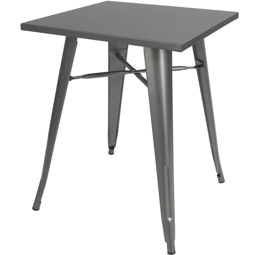 Bistro Table Steel Gun Metal 800x800mm Indoors |  GSTB00130GM Makfry