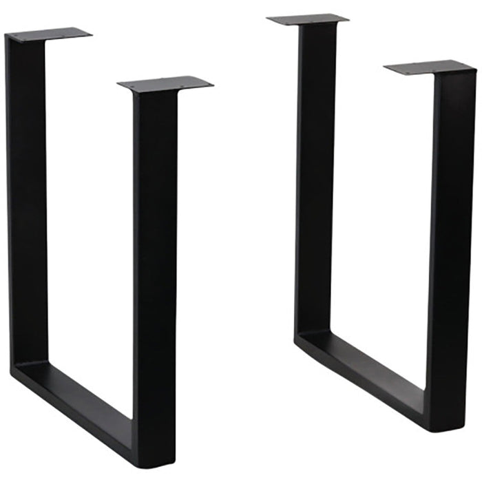 Black Industrial Style Square Table legs Black 2pcs |  A142 Makfry