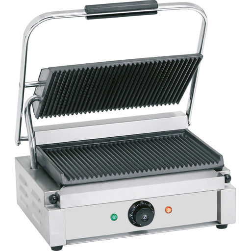 B GRADE Heavy Duty Large Panini Contact grill 2.2kW Ribbed |  EG02A B GRADE Makfry